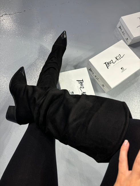 MATRIX SÜET SİYAH XL KALIP ÇİZME 🖤